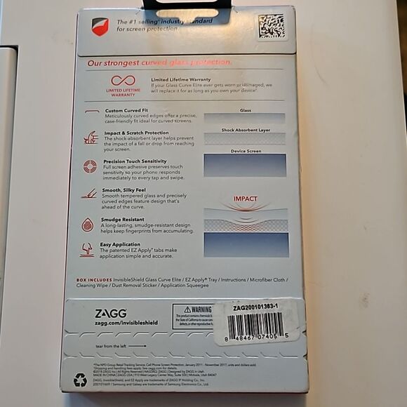 Samsung Galaxy S9 Curved Edge Glass Screen Protector New Sealed Package - Picture 2 of 2